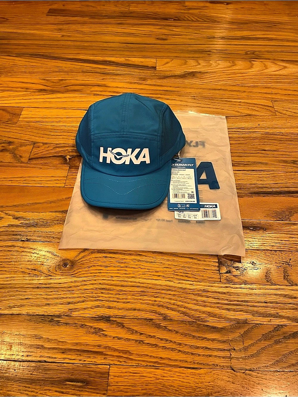 HOKA Run Hat Blue Athletic Hat NWT